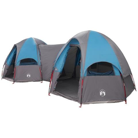 Tenda familiare con telo da pioggia resistente all'acqua Blu - Foto 1