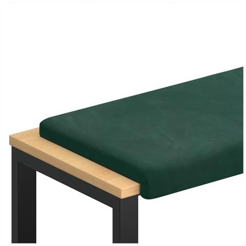 Cuscino per panchina Velluto Verde Scuro Profondità 35 cm - Foto 1