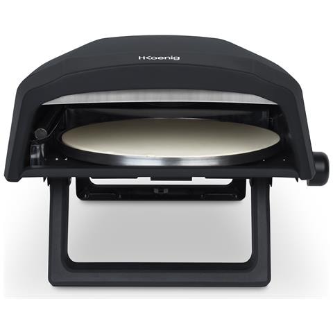 GINO640, forno pizza a gas, acciaio inox, superficie 32cm, girevole a 360°, pietra Cordierite, fino 500°C, piedi pieghevoli, pala per pizza - Foto 2