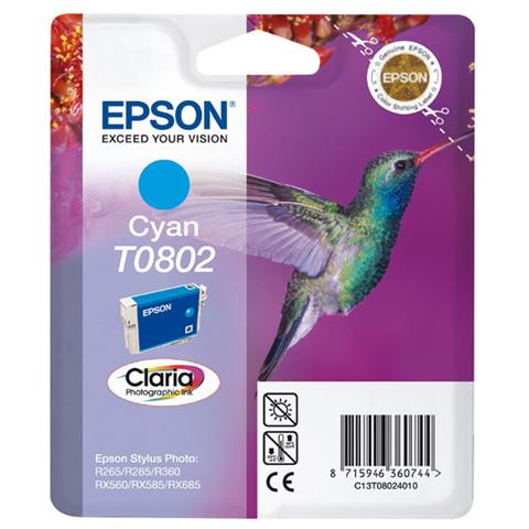 C13T08024021 Cartuccia Ink Originale Ciano per Stylus Foto P50 / R265 Capacità 935 Pagine - Foto 2