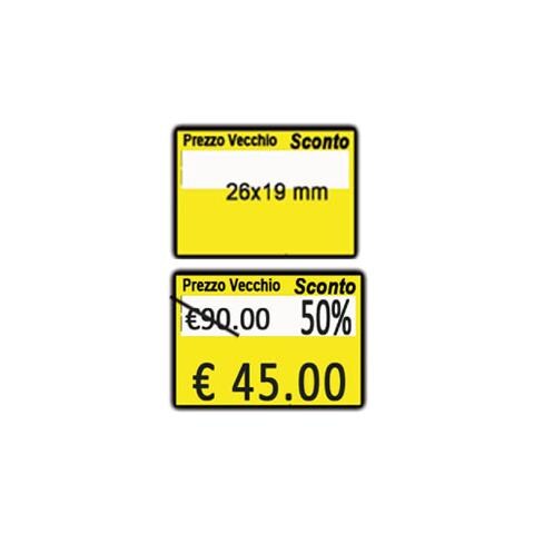 pack 10 rotoli 600 etich. 26x19mm "taglio prezzo.. . " giallo remov. - Foto 1