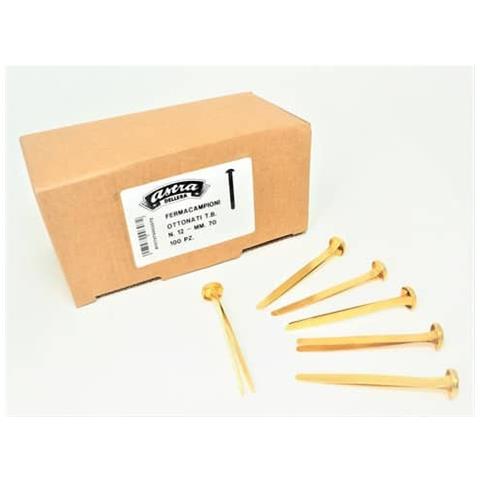Scatola 100 Fermacampioni Giganti N. 12 70mm Ottonati Astra - Foto 2