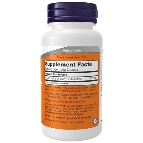 L-carnosine 500 Mg - 100 Veg Capsules - Aminoacido L-carnosina - Foto 3