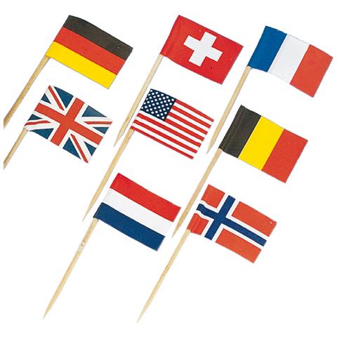 Amscan - 30 Mini Bandierine Nazioni - Foto 1