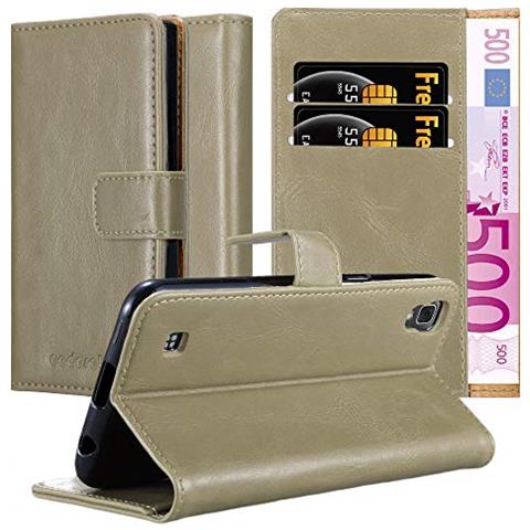 Custodia Compatibile Con Lg X Power In Marrone Cappuccino - Coperchio Protettiva Con Chiusura Magnetica, Funzione Stand E Tasca Per Le Carte - Foto 1