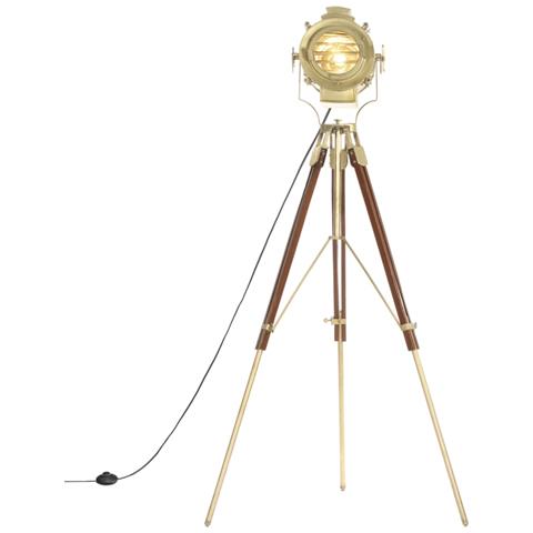 Lampada da Terra a Treppiede Legno Massello di Mango 193 cm - Foto 2