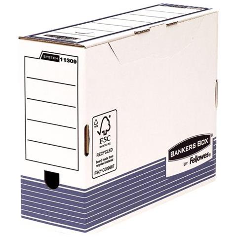 Bankers Box System Archiv-schachtel, Blau (b) 100mm Aus 100% Recyceltem Karton, Fastfold Fr Sekundenschnellen - 1 Stck (1130902) - Foto 1