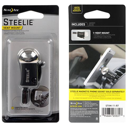 Steelie, Telefono cellulare / smartphone, Attivo, Auto, Nero, Alluminio - Foto 1
