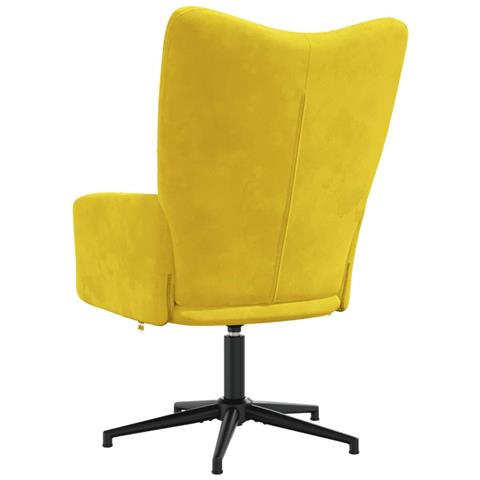 Sedia Relax Giallo Senape in Velluto - Foto 8