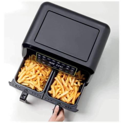 AIRY FRYER DUAL Friggitrice ad Aria Calda 00C462300AR0 Capacità 3.4 Kg 1700 Watt Colore Nero - Foto 2
