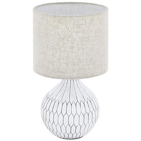 Lampada Da Scrivania Contemporanea Bellariva 3 1 Luce Ceramica Bianco - Foto 1