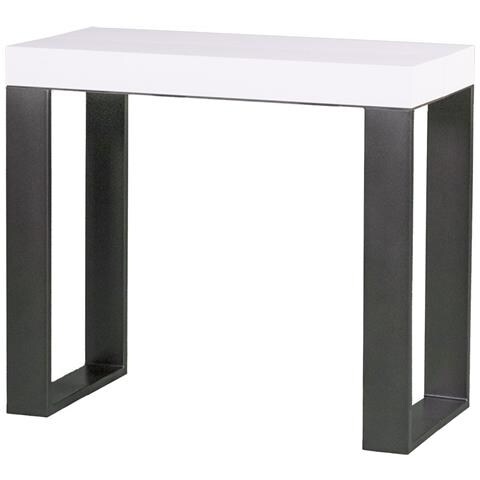 Consolle Allungabile 90x40/300 Cm Tecno Telaio Antracite - Bianco Frassino - Foto 2