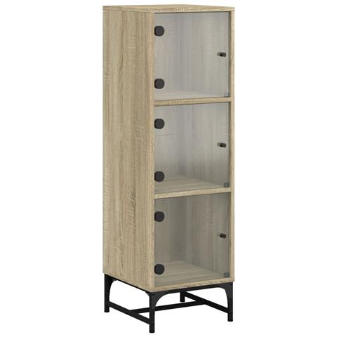 Credenza Con Ante In Vetro Rovere Sonoma 35x37x120 Cm - Foto 2