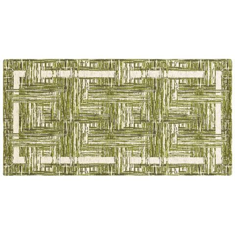Tappeto Passatoia Cucina Corsia Retro Antiscivolo Disegno Bangkok By Suardi 55x240 Verde - Foto 1
