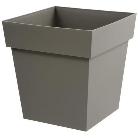 Vaso Da Fiori Quadrato - 39 X 39 X 39 Cm - 38 L - Tortora - Foto 1