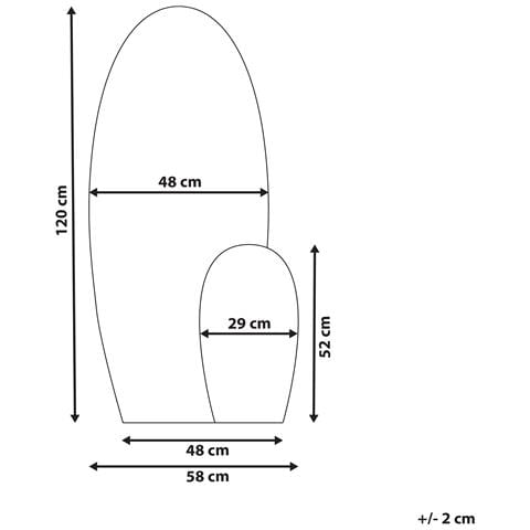 Specchio Vierzon 58 Cm 120 Cm Nero - Foto 9