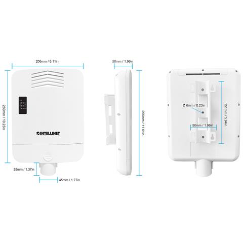 Intellinet Outdoor 5-port Gig Poe Switch Passthrough - Switch - 5-port (509220) - Foto 2