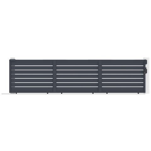 Cancello Scorrevole 6m Vogel H. 140cm Alluminio Grigio - Foto 8
