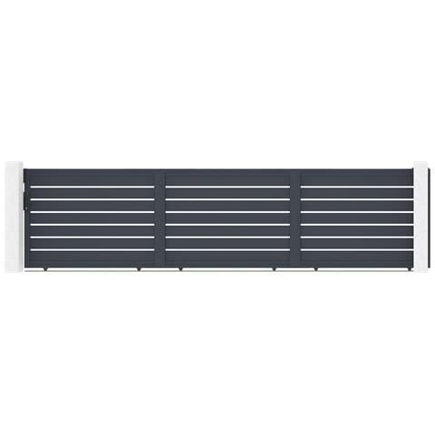 Cancello Scorrevole 6m Vogel H. 140cm Alluminio Grigio - Foto 1