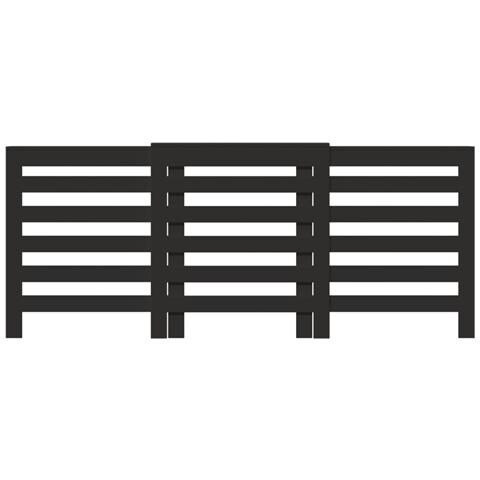 Copertura Termosifone Nera 205x21,5x83,5 Cm Legno Multistrato - Foto 3