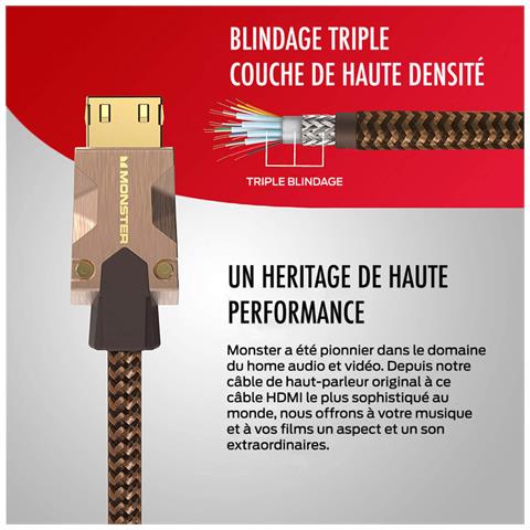 Cavo Hdmi M2000 Uhd 4k Hdr10+ 25 Gbit/s 3m, Marrone Chiaro - Foto 5