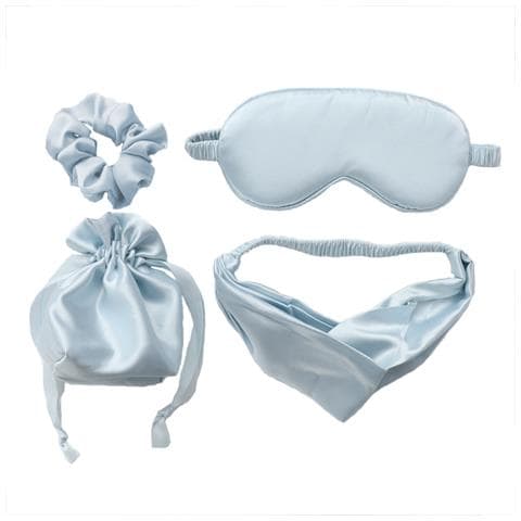 Set Di 4 Maschere Per Gli Occhi Da Sonno Simili Alla Seta Per Il Massimo Comfort Blue - Foto 1