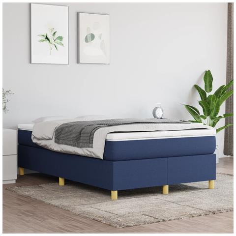 Giroletto a Molle con Materasso Blu 120x190 cm in Tessuto - Foto 8