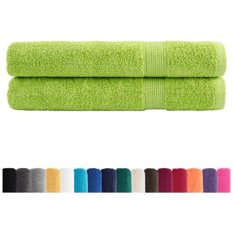 Asciugamani Premium SOLUND 2 pz Verdi 100x200 cm 600 g /m² - Foto 2