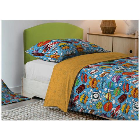 Copripiumino Sacco Piumone Freestyle Per Ragazzi 100% Cotone Digitale Boom Piazza E Mezza Boom - Foto 1