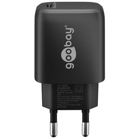 Goobay 65367 Caricabatterie Per Dispositivi Mobili Computer Portatile, Smartphone, Tablet Nero Ac Interno - Foto 2