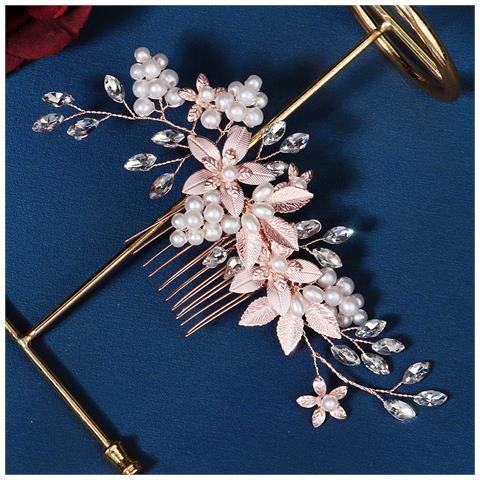 Pettine Per Capelli Con Strass - Color Oro Gold - Foto 3
