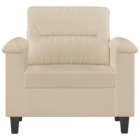 Poltrona Crema 60 Cm In Microfibra - Foto 3