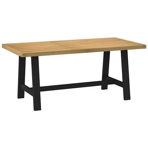 Tavolo Pranzo Noain Gambe A Forma A 180x90x75 Cm Legno Massello - Foto 1