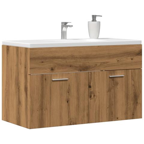 Mobile Lavabo Bagno Artigianale 80x38,5x46 Cm Legno Multistrato - Foto 1