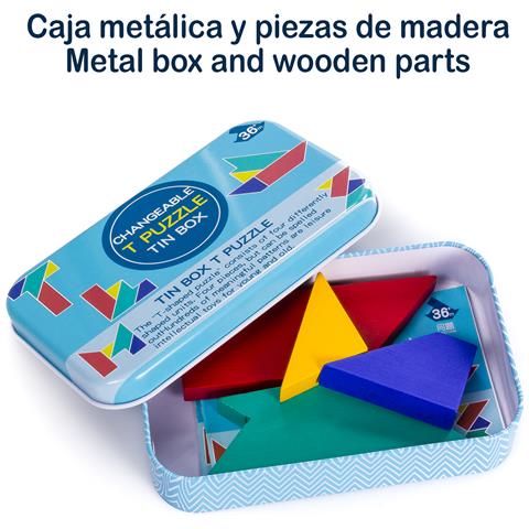 Puzzle Di Legno Presentato In Una Scatola Di Metallo. Include Un Libretto Con 48 Sfide. - Foto 2