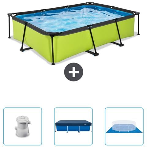 Piscina Fuori Terra - Rettangolo - 300x200x65 Cm - Groen - Include Accessori Coordinati Cb76 - Foto 1
