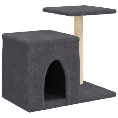 Lusso Casadino - Albero Per Gatti Con Tiragraffi In Sisal Grigio Scuro 50,5 Cm - Foto 1