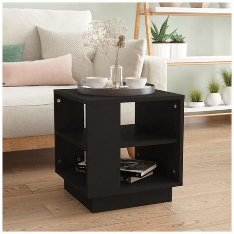 Lusso Casadino - Tavolino Da Salotto Nero 40x40x43 Cm In Legno Multistrato - Foto 7