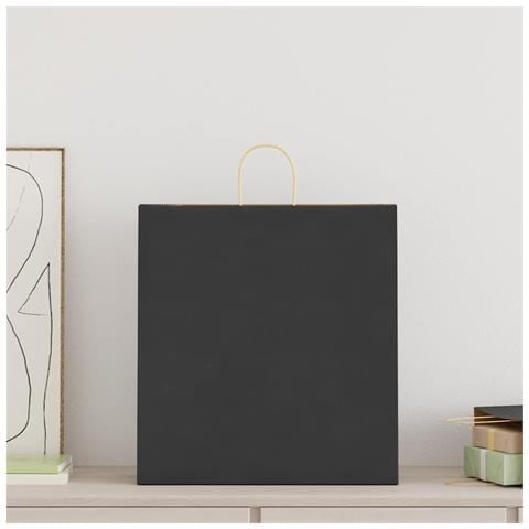 Sacchetti di Carta 250 pz con Manici Neri 45x17x48 cm - Foto 2