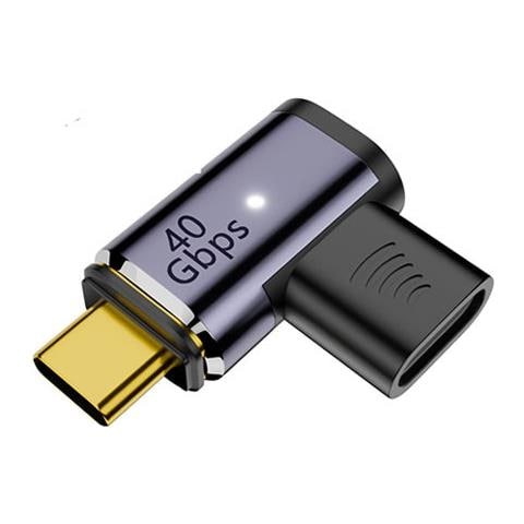 Adattatore Magnetico Da Usb-c Femmina A Usb-c Maschio Con Curvatura Laterale E Orecchie (confezione Da 1) - Foto 2