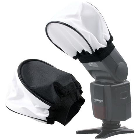 Diffusore Universale In Tessuto Per Flash, Bianco E Nero, Per Fotocamere Reflex - Foto 2