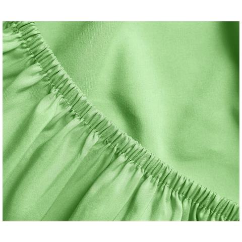 Lenzuolo Con Angoli 180x200 Cm Altezza Fino A 40 Cm Verde - Foto 2