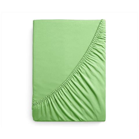 Lenzuolo Con Angoli 180x200 Cm Altezza Fino A 40 Cm Verde - Foto 1