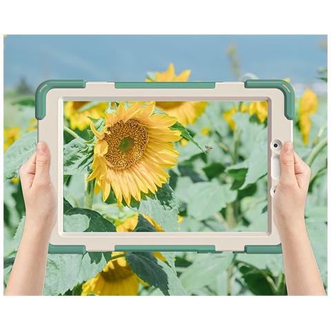 Custodia Per Samsung Galaxy Tab A 8.0 Con Supporto E Tracolla Verde - Foto 2