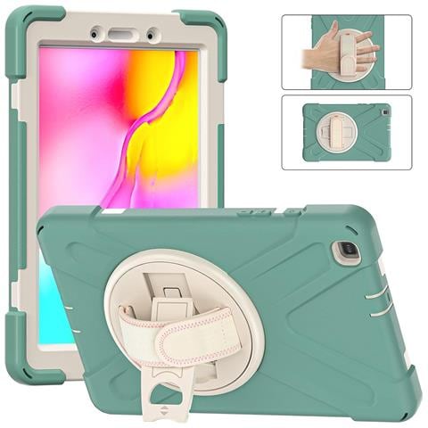 Custodia Per Samsung Galaxy Tab A 8.0 Con Supporto E Tracolla Verde - Foto 1