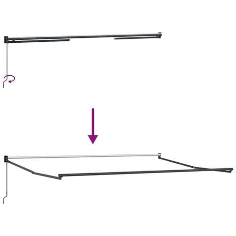 Tenda Retrattile Rosso e bianco 400 × 300 cm Poliestere - Foto 9