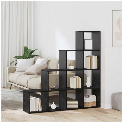 Libreria divisoria Rovere nero 131.5 x 29 x 131.5 cm - Foto 2