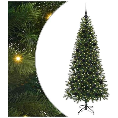 Albero di Natale artificiale con 300 LED Verde 180 cm PE e PVC - Foto 1