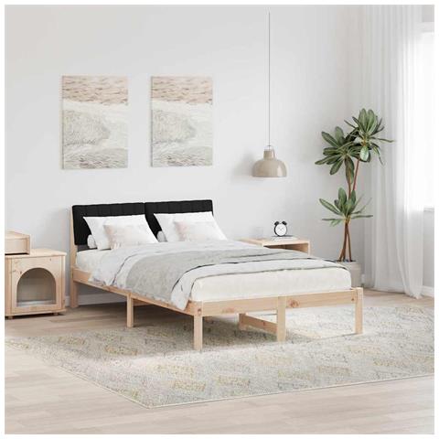 Struttura del Letto con testiera Marrone e nero 120 x 190 cm - Foto 2