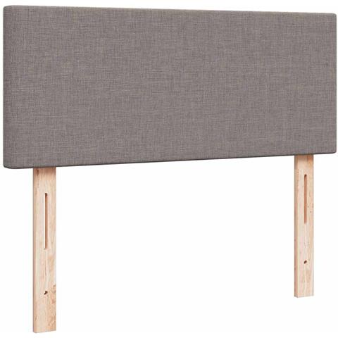Struttura Letto Pouf con Materasso Tortora 120x190 cm Tessuto - Foto 9